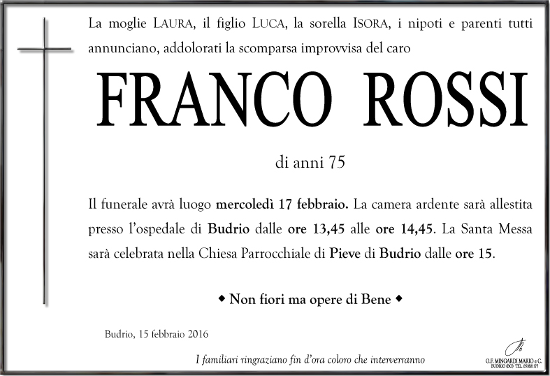 Franco Rossi Manifesto