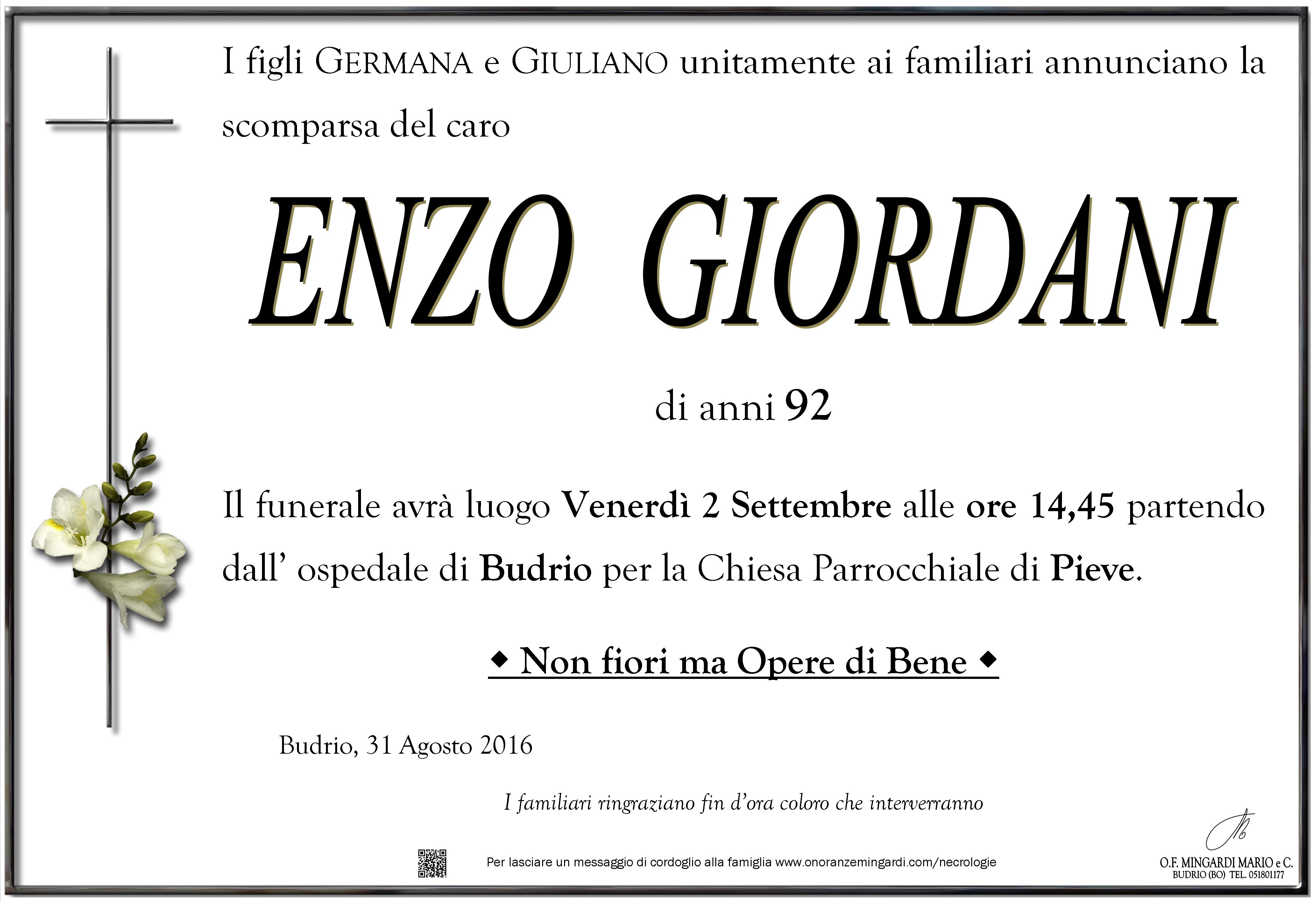Enzo Giordani Manifesto