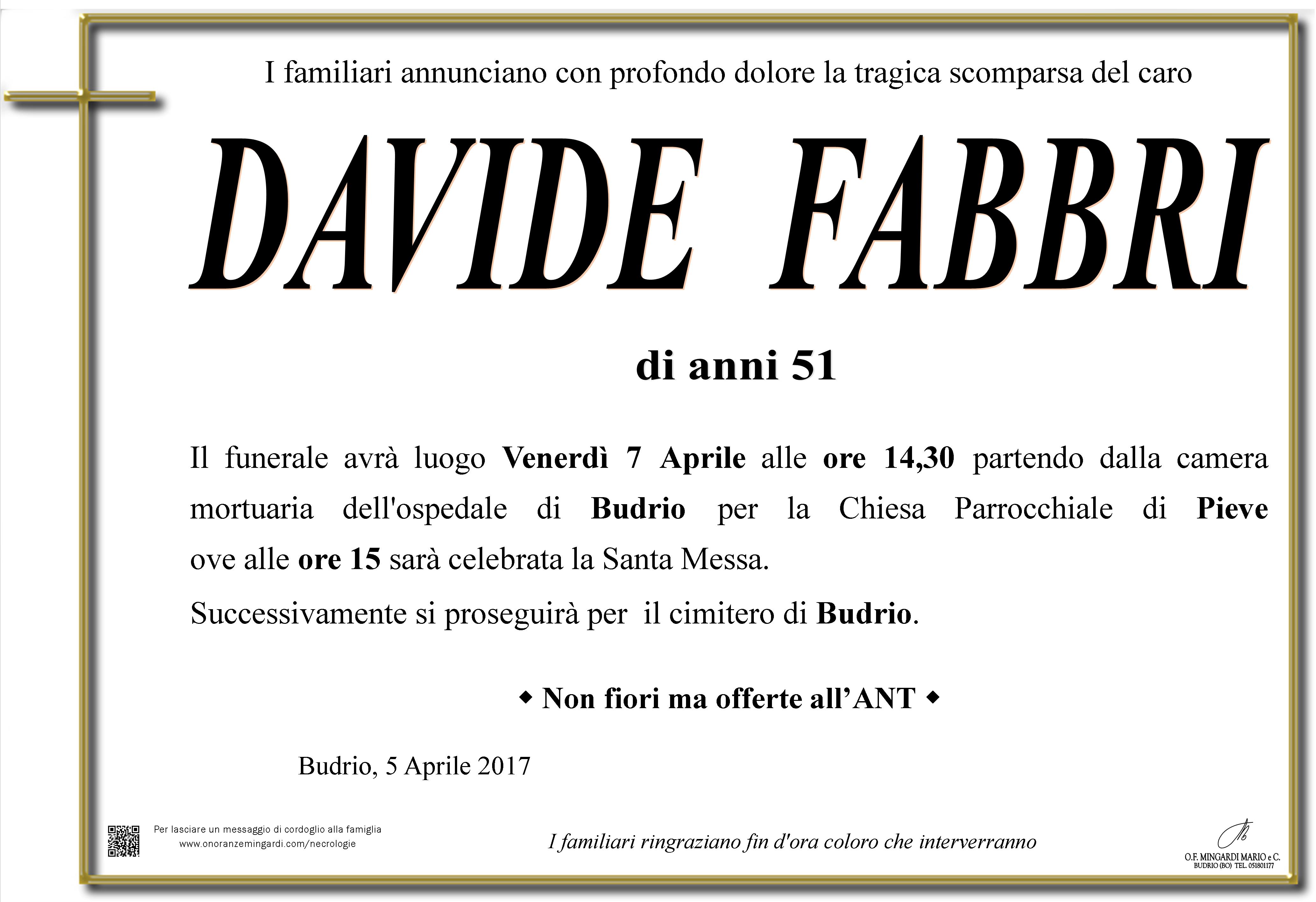 Manifesto Davide Fabbri