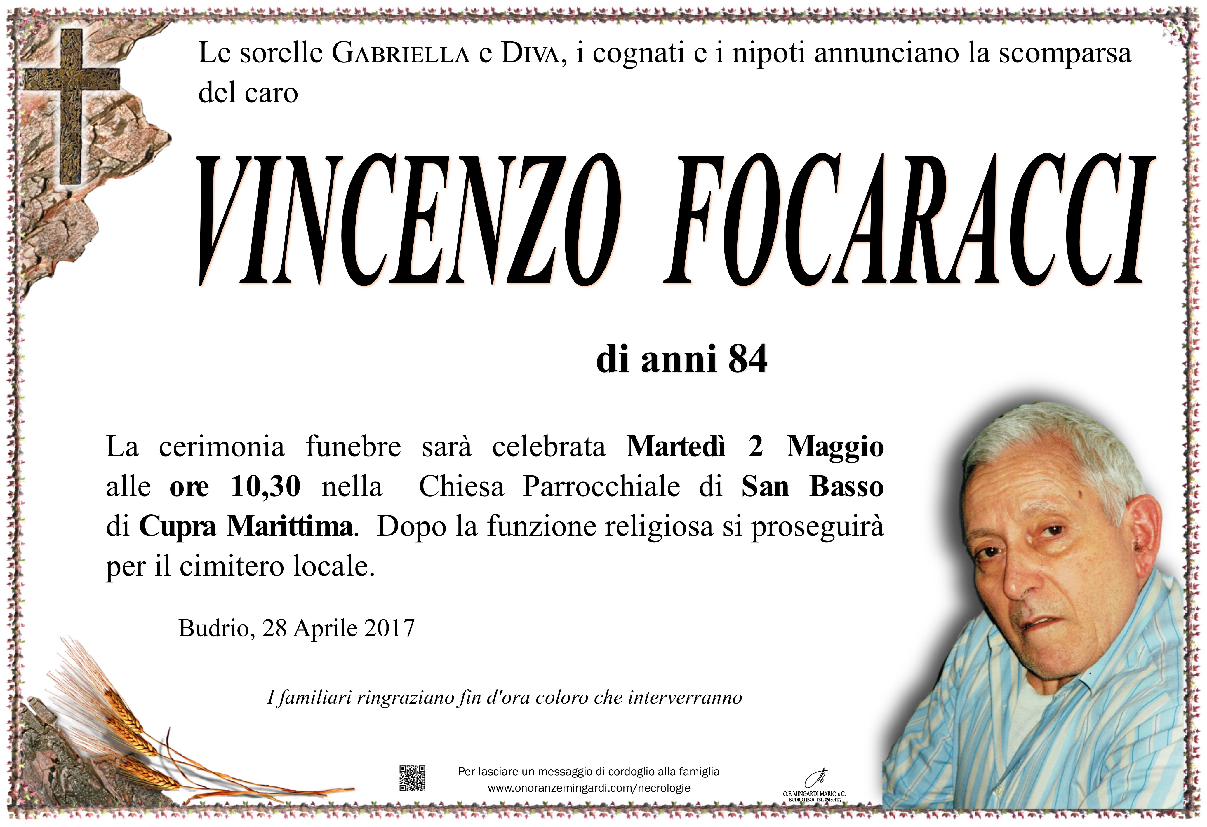 Manifesto Vincenzo Focaracci