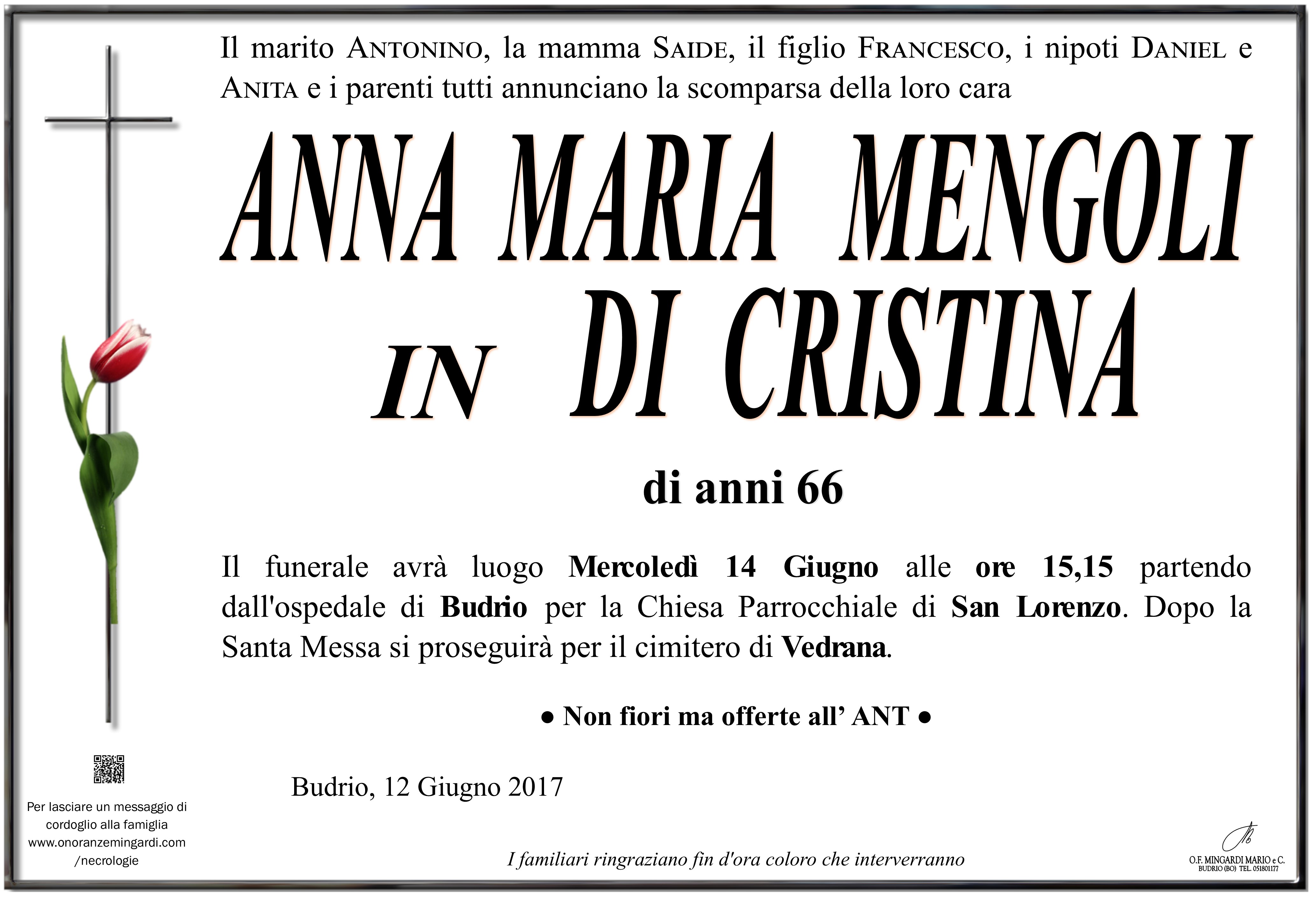manifesto ANNA MARIA MENGOLI