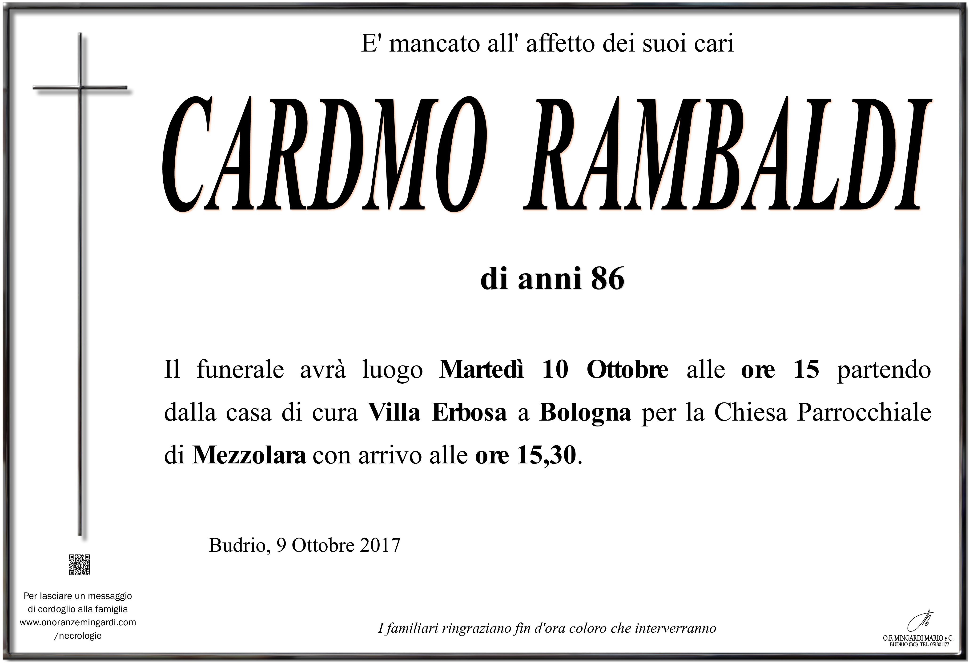 MANIFESTO CARDMO RAMBALDI